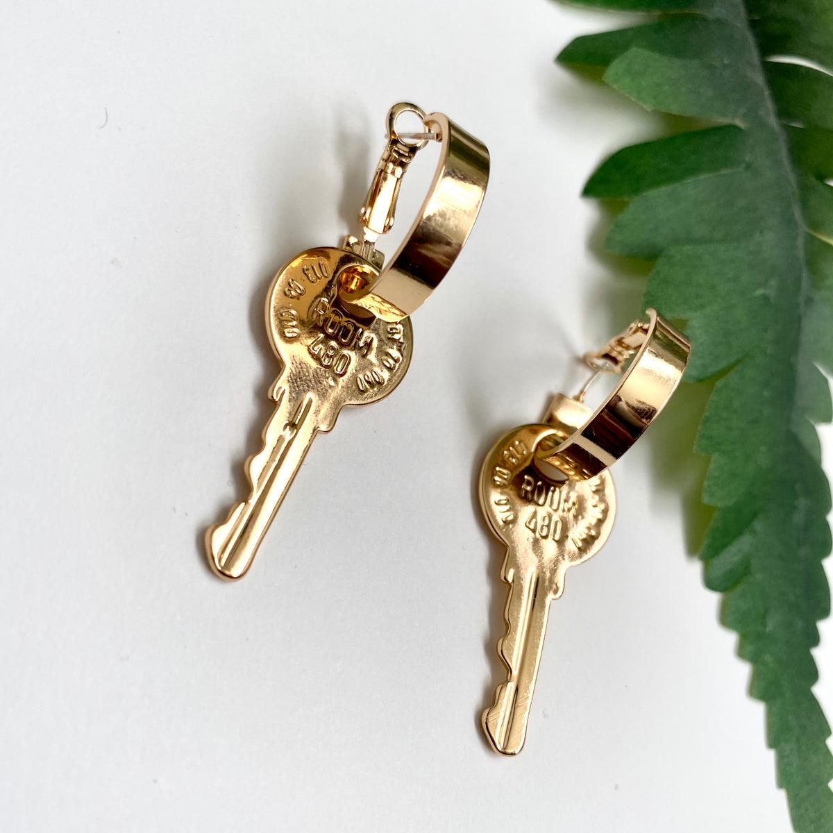 Lock and Key Earrings